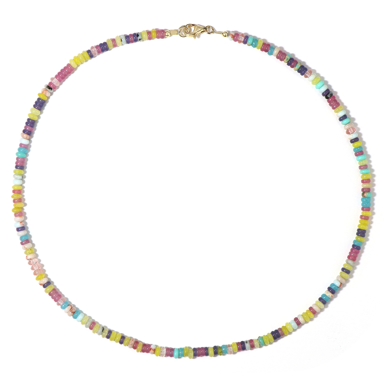 Achat-Silberhalskette