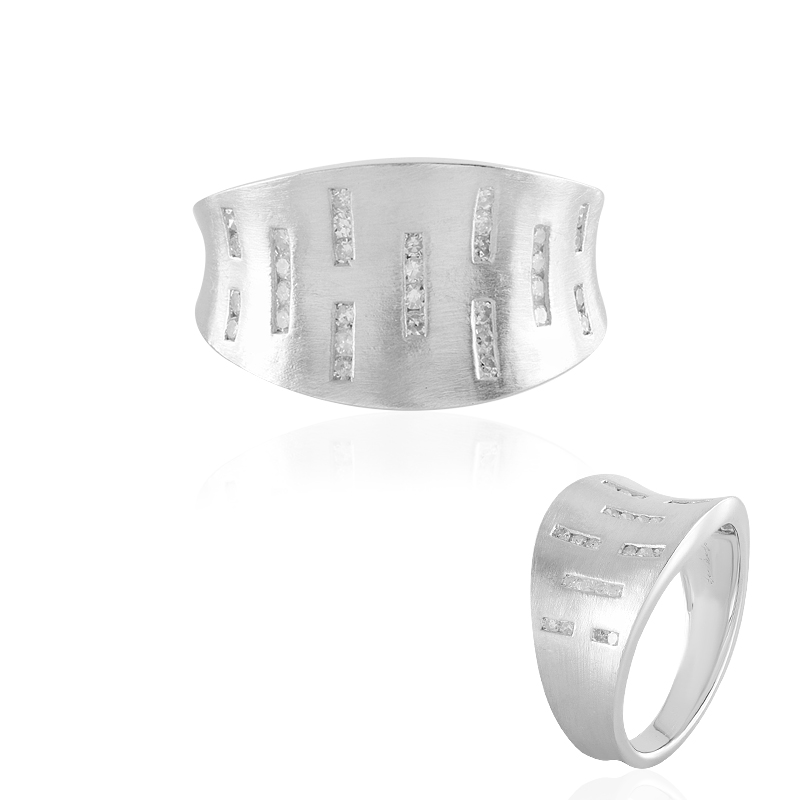 I2 (I) Diamant-Silberring (de Melo)