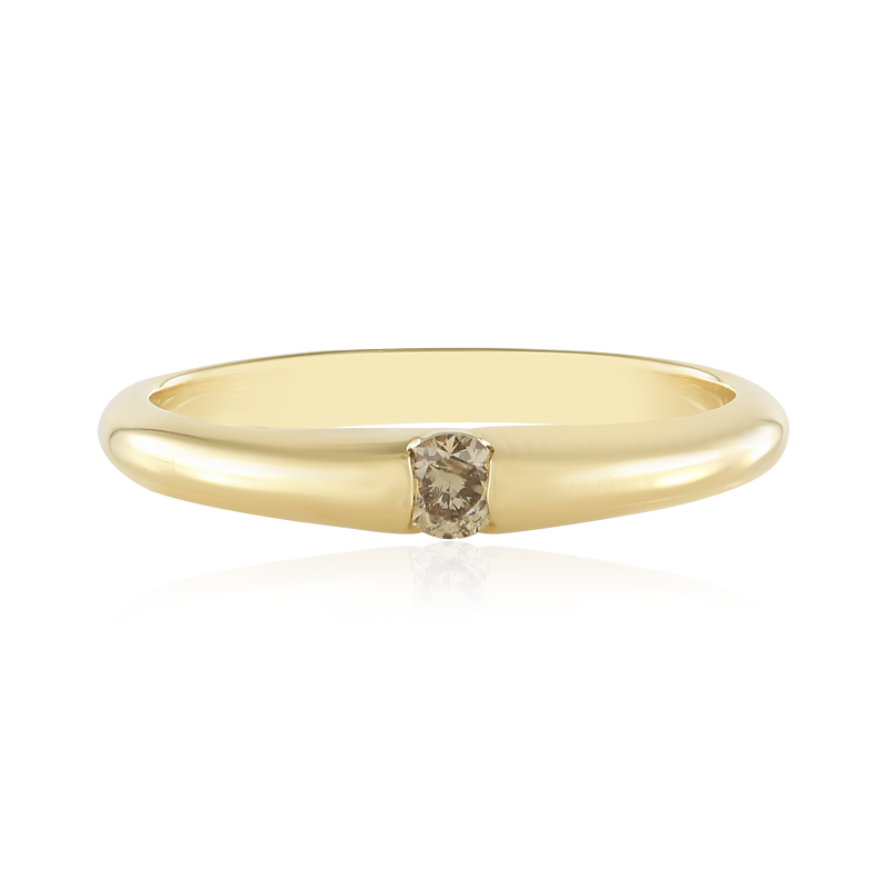 I2 Schokoladen-Brillant-Silberring I2 Schokoladen-Brillant-Silberring