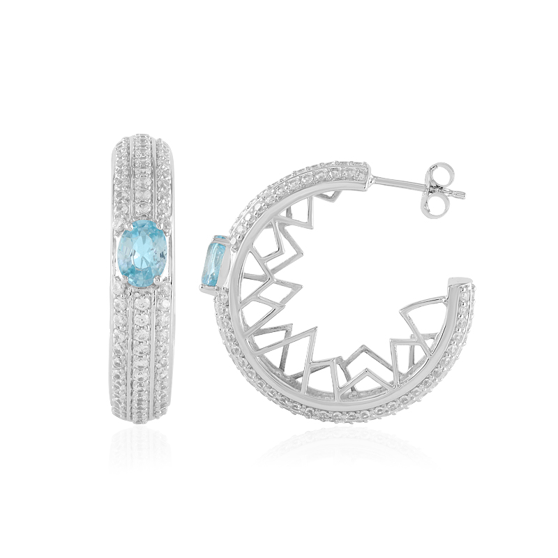 Ratanakiri-Zirkon-Silberohrringe (de Melo)