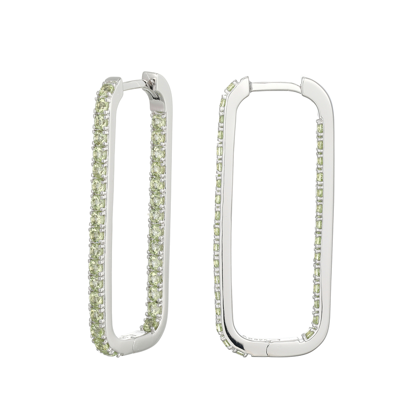 Peridot-Silberohrringe