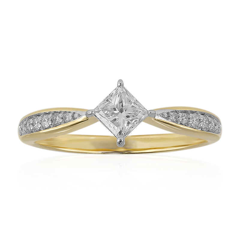 SI1 (G) Diamant-Goldring (Annette)