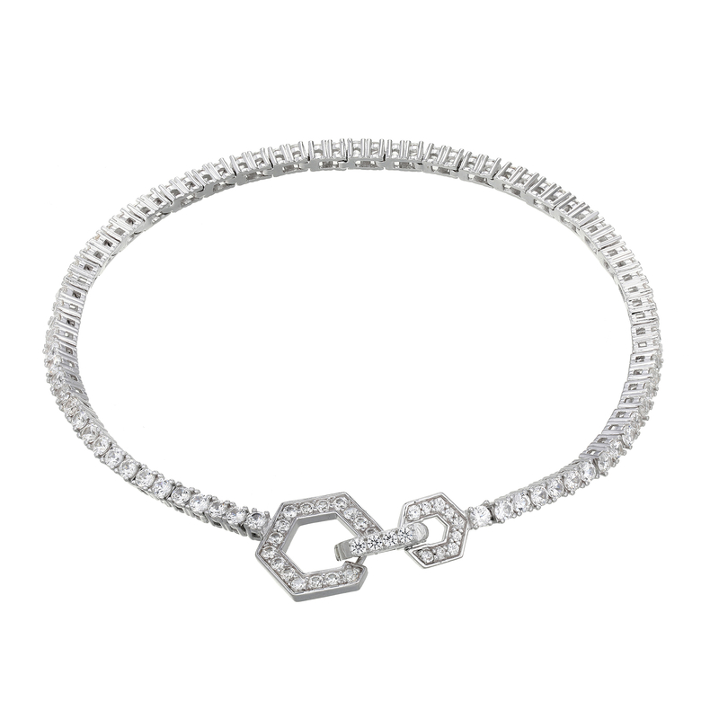 Zirkon-Silberarmband (Adela Silber)