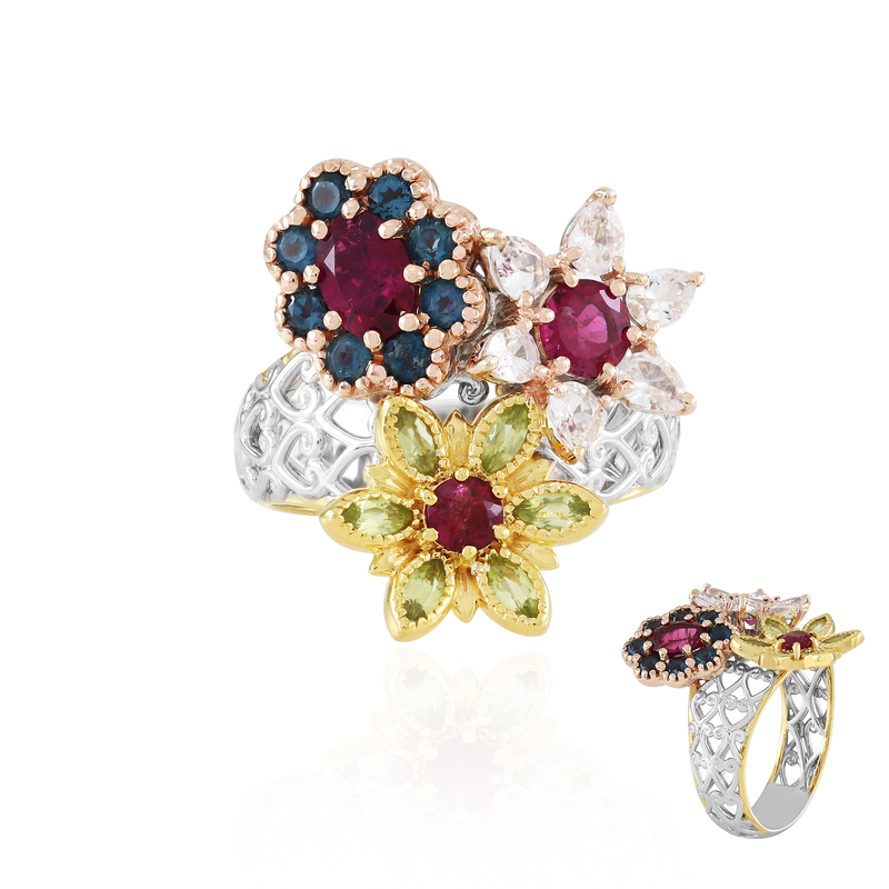 Edelstein-Silberring (Gems en Vogue)