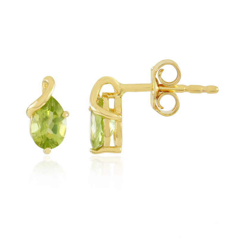 Peridot-Silberohrringe