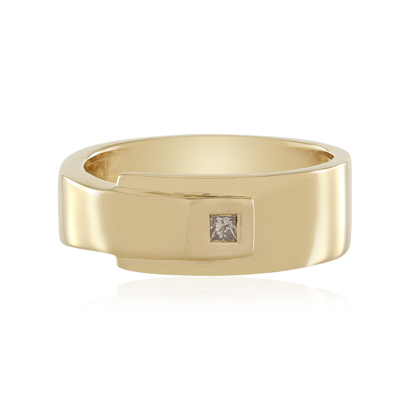 I3 Schokoladen-Diamant-Silberring