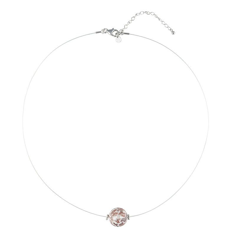 Roter Band-Achat-Halskette