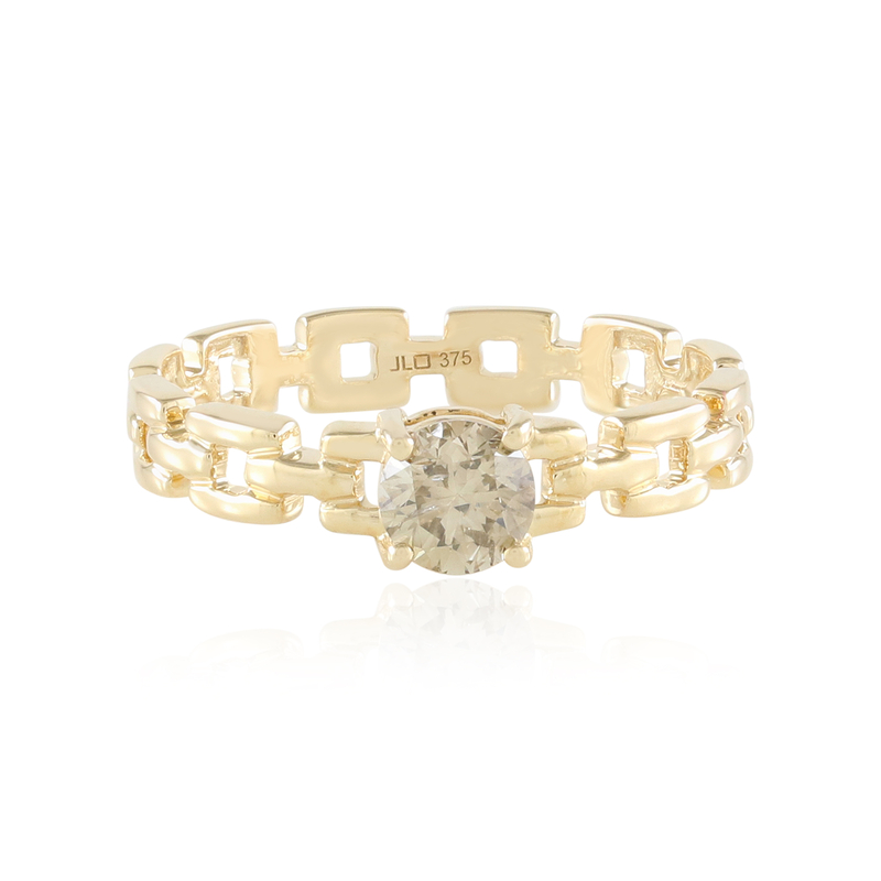 I2 Schokoladen-Brillant-Goldring