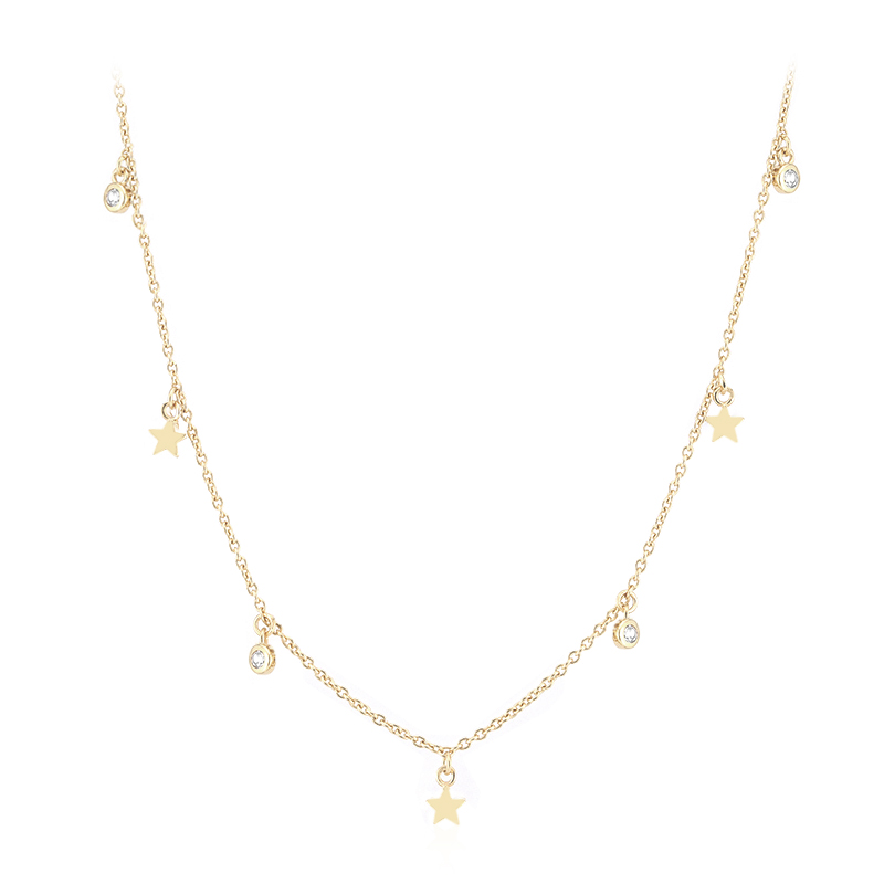 Zirkon-Silbercollier Zirkon-Silbercollier