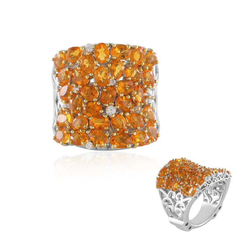 Mexikanischer Feueropal-Silberring (Dallas Prince Designs) Mexikanischer Feueropal-Silberring (Dallas Prince Designs)