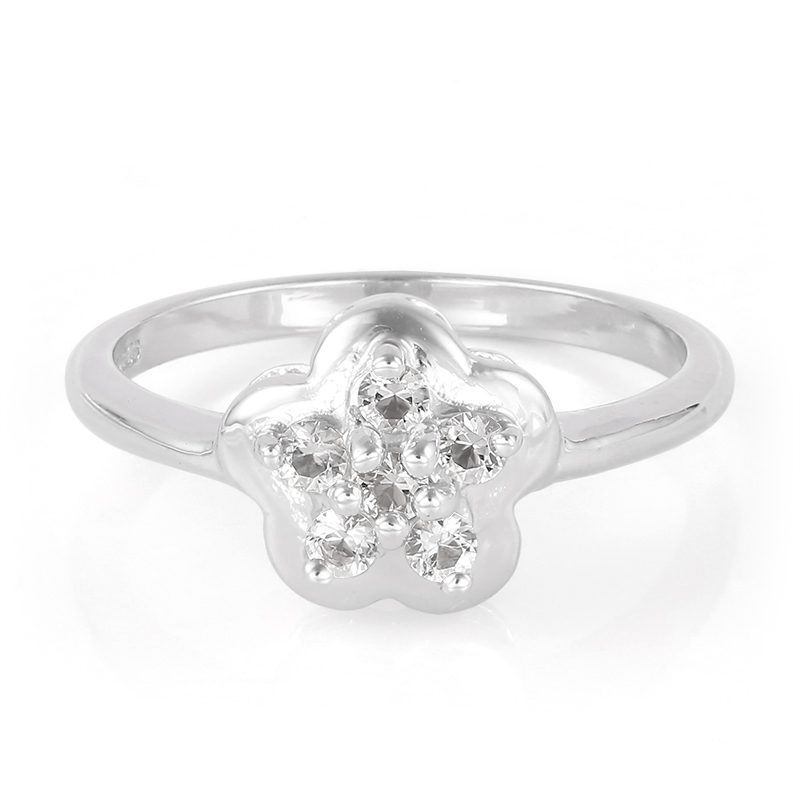 Weißer Topas-Silberring