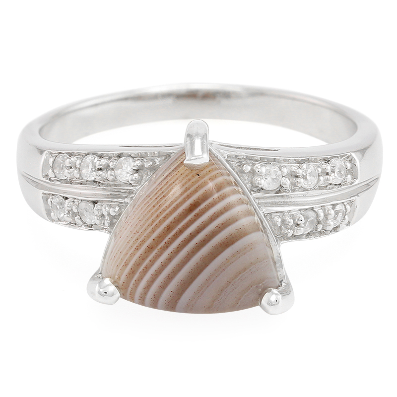 Botswana-Achat-Silberring