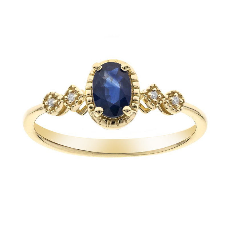 Blauer Ceylon-Saphir-Goldring Blauer Ceylon-Saphir-Goldring