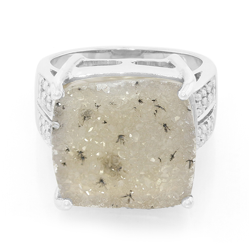 Glitzer-Achat-Silberring