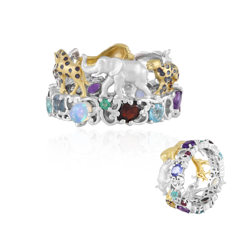 Edelstein-Silberring (Gems en Vogue)