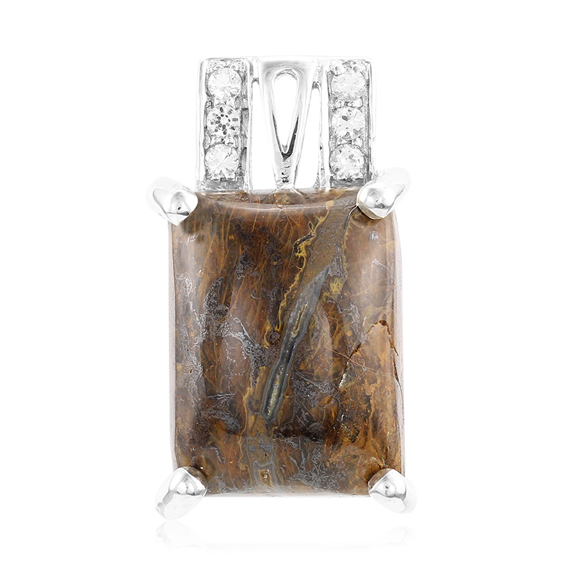 Dinosaurier-Quarz-Silberanhänger