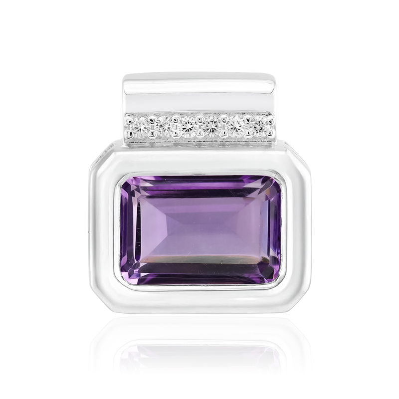 Bolivianischer Amethyst-Silberanhänger (MONOSONO COLLECTION)