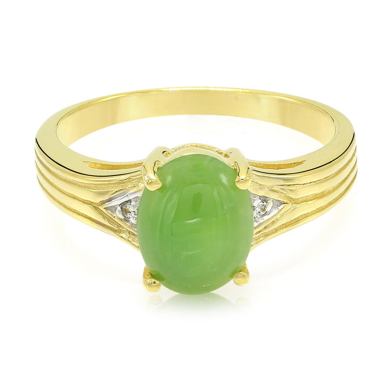 Kaiserlicher Chrysopras-Silberring