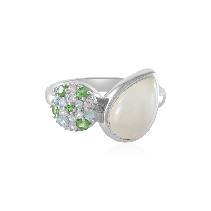 Weißer Mondstein-Silberring (KM by Juwelo)