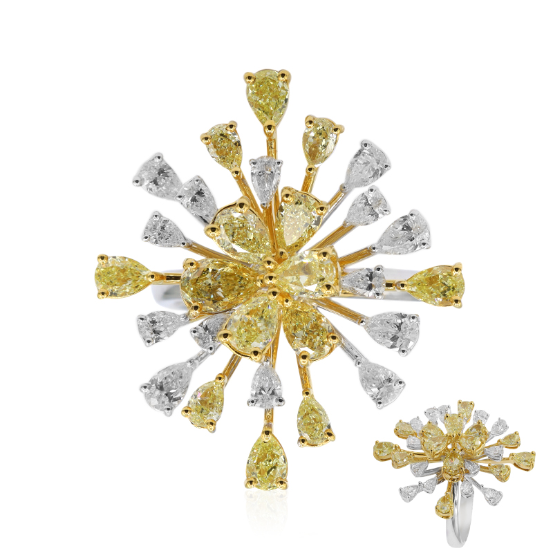 Gelber SI2 Brillant-Goldring (CIRARI) Gelber SI2 Brillant-Goldring (CIRARI)