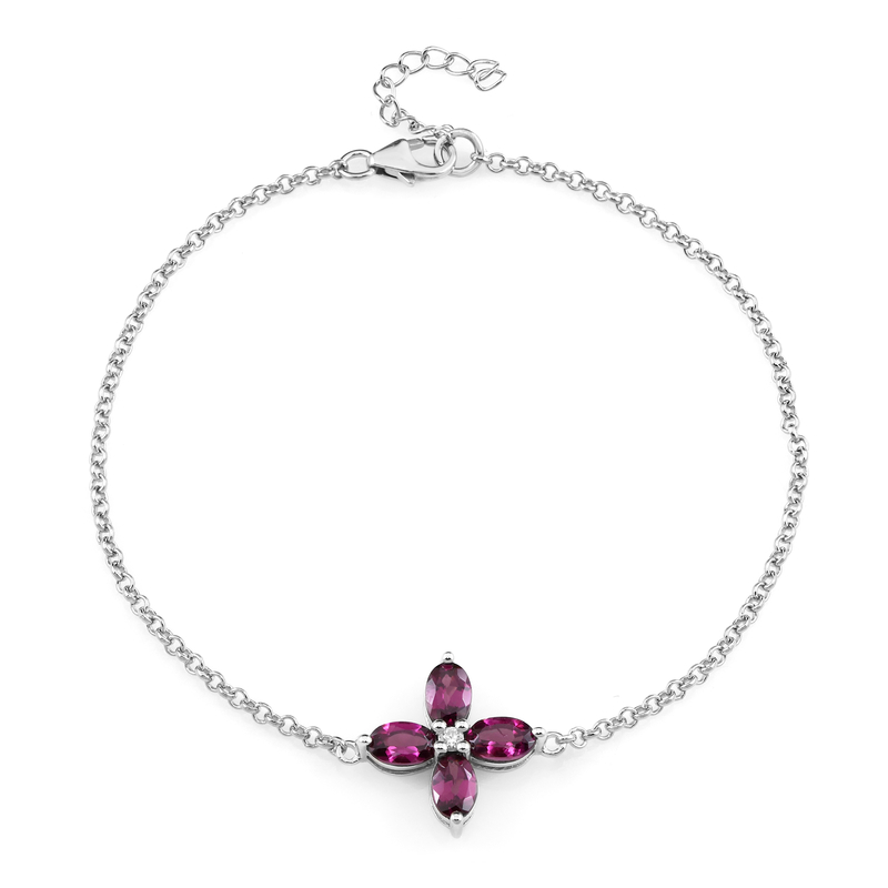 Rhodolith-Silberarmband