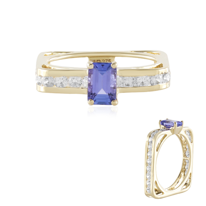 AAA-Tansanit-Goldring (de Melo) AAA-Tansanit-Goldring (de Melo)