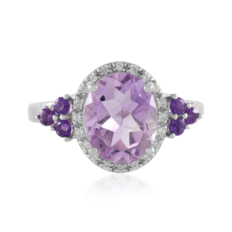 Lavendel-Amethyst-Silberring Lavendel-Amethyst-Silberring