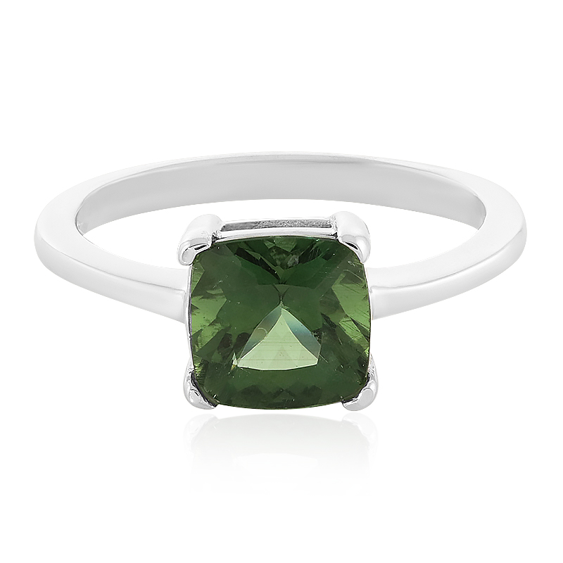 Chrom-Apatit-Silberring Chrom-Apatit-Silberring