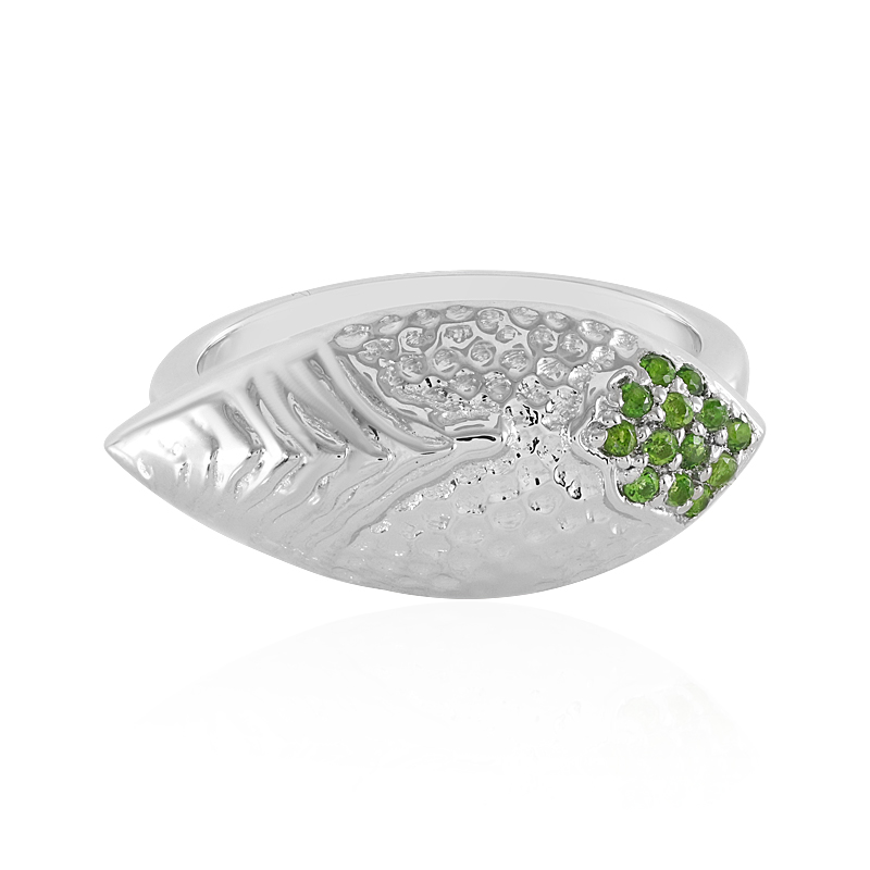 Russischer Diopsid-Silberring (SAELOCANA) Russischer Diopsid-Silberring (SAELOCANA)