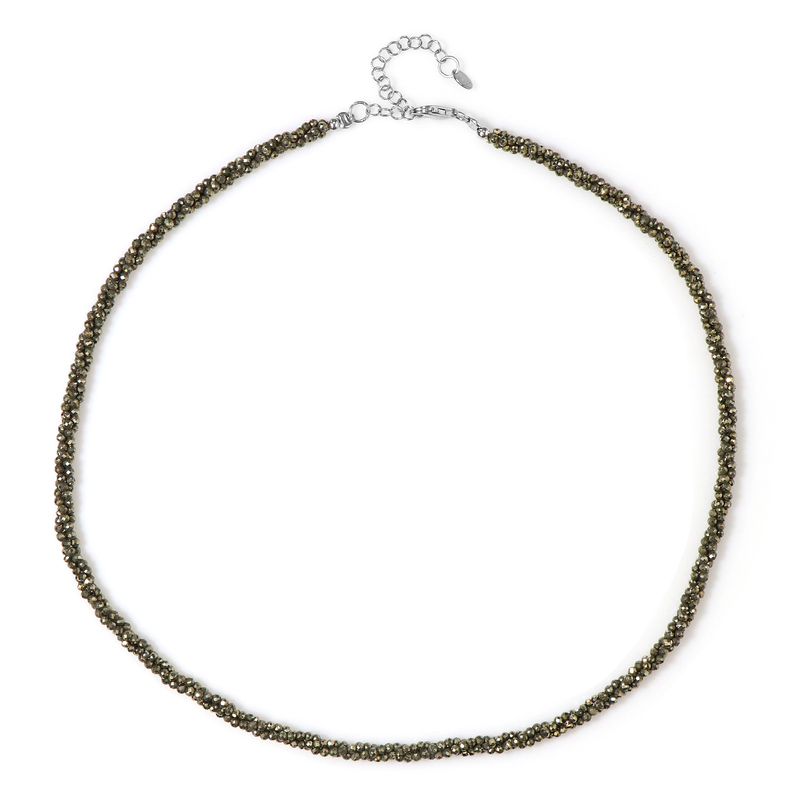 Pyrit-Silberhalskette