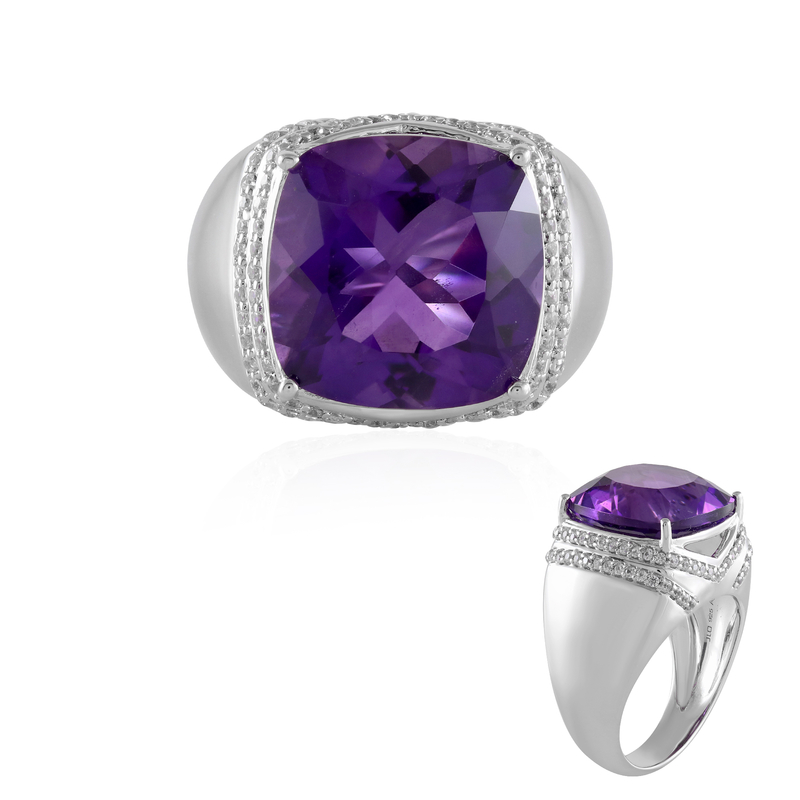 Sibirischer Amethyst-Silberring Sibirischer Amethyst-Silberring