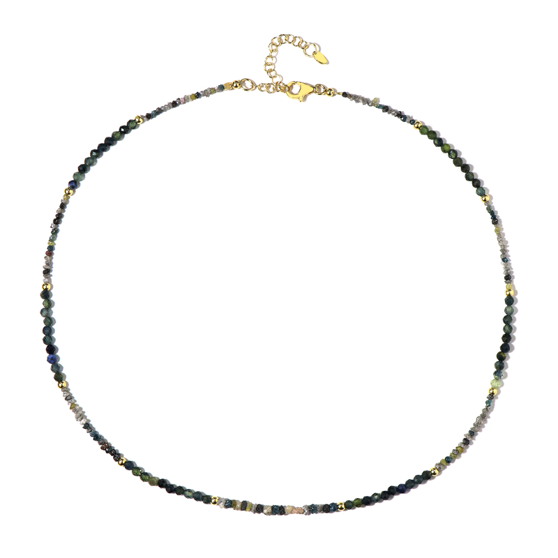 Edelstein-Silberhalskette (Riya)