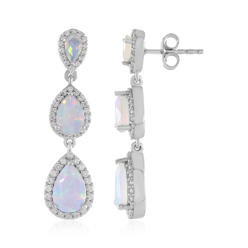Welo-Opal-Silberohrringe