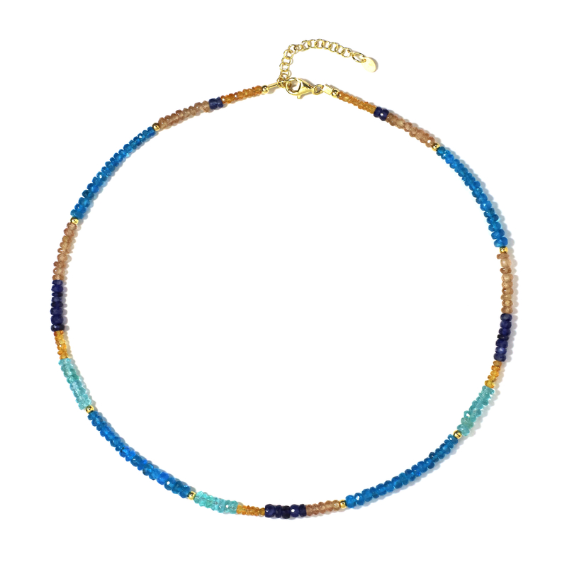 Edelstein-Silberhalskette (Riya)