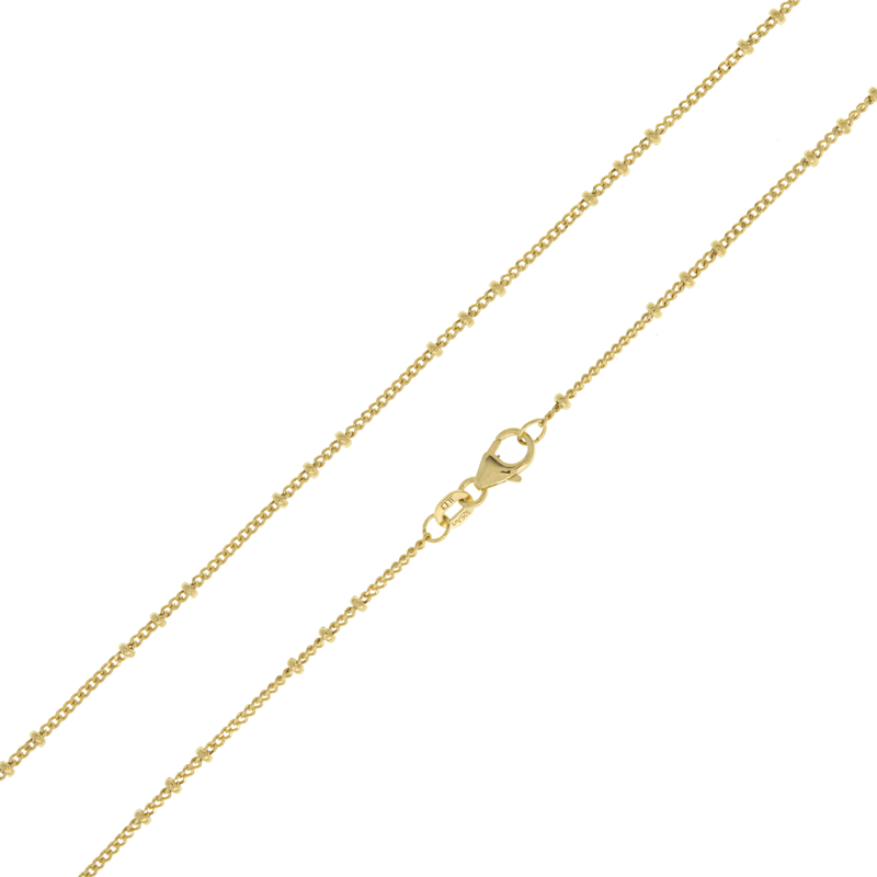 Silber-Panzerkette – 3,65 g – 45 cm – vergoldet Silber-Panzerkette – 3,65 g – 45 cm – vergoldet