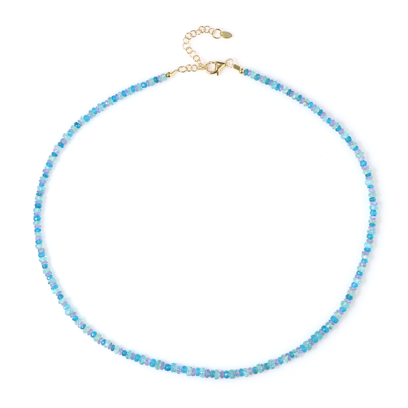 Edelstein-Silberhalskette Edelstein-Silberhalskette