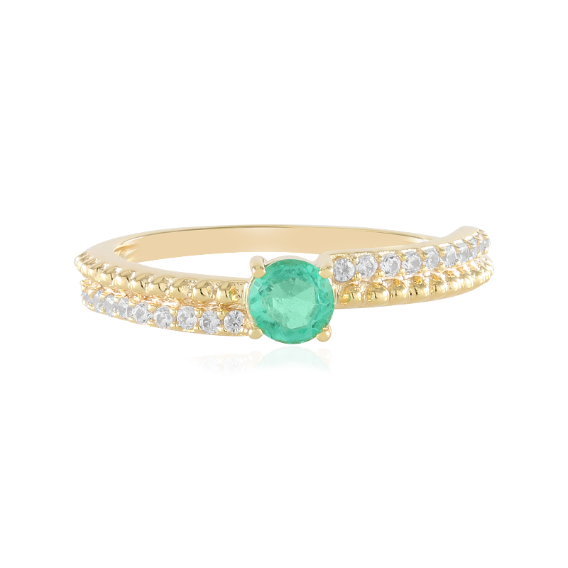 Russischer Smaragd-Silberring (Adela Silber) Russischer Smaragd-Silberring (Adela Silber)