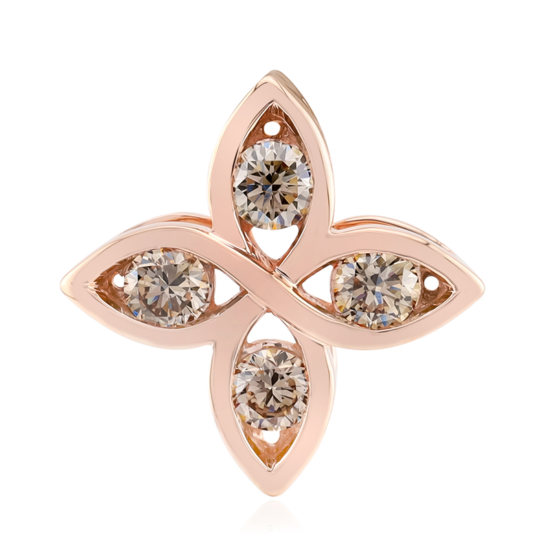 SI1 Argyle-Rose de France-Brillant-Goldanhänger (Annette)