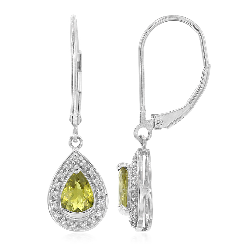 Kupfer-Turmalin-Silberohrringe