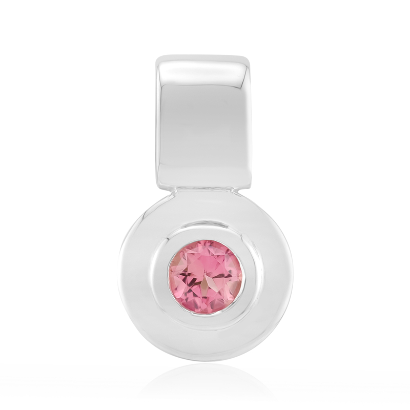 Brasilianischer Pinkfarbener Turmalin-Silberanhänger (Pallanova)
