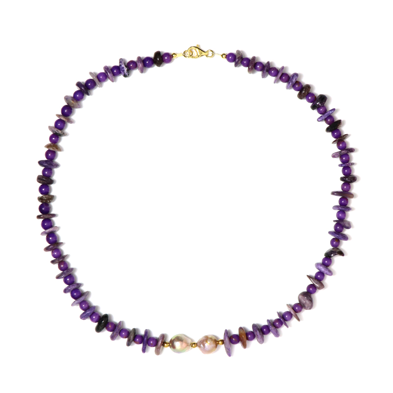 Edelstein-Silberhalskette