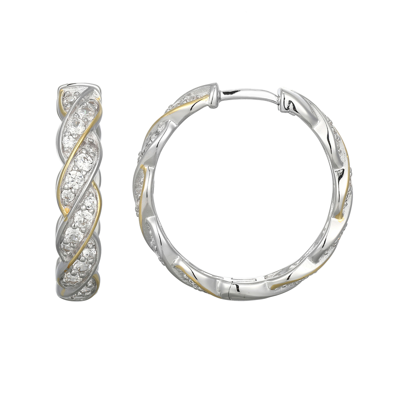 Zirkon-Silberohrringe