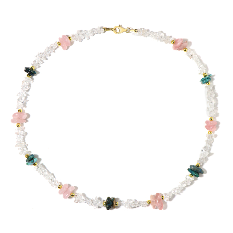 Edelstein-Silberhalskette