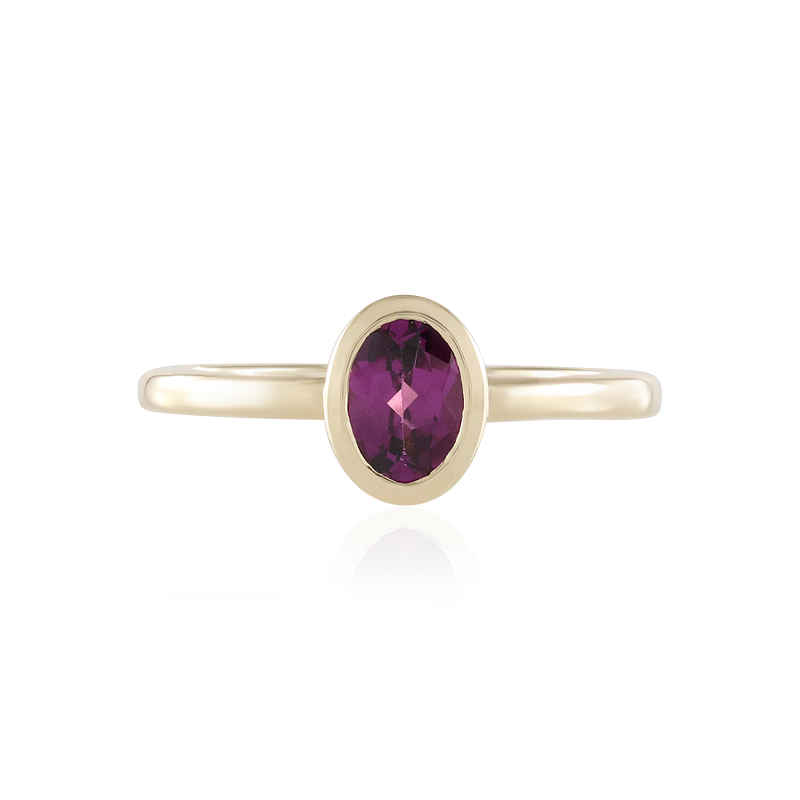 Magenta-Granat-Goldring