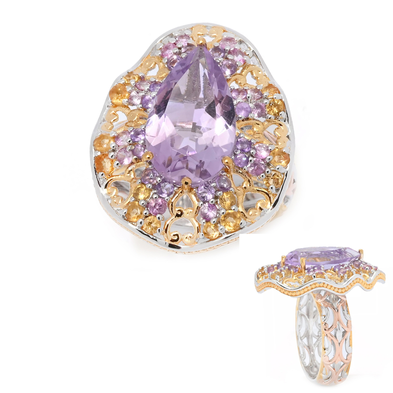 Lavendel-Amethyst-Silberring (Gems en Vogue) Lavendel-Amethyst-Silberring (Gems en Vogue)