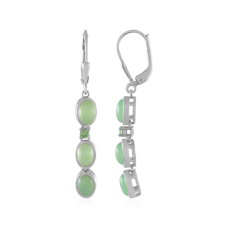 Chrysopras-Silberohrringe (KM by Juwelo)
