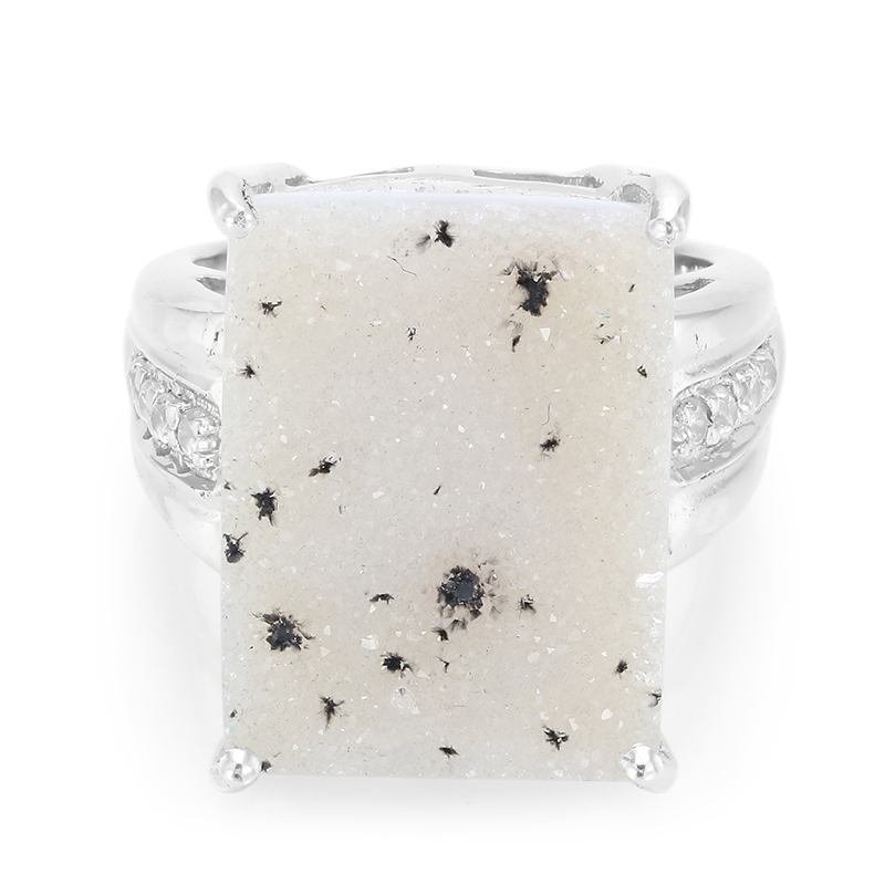 Glitzer-Achat-Silberring