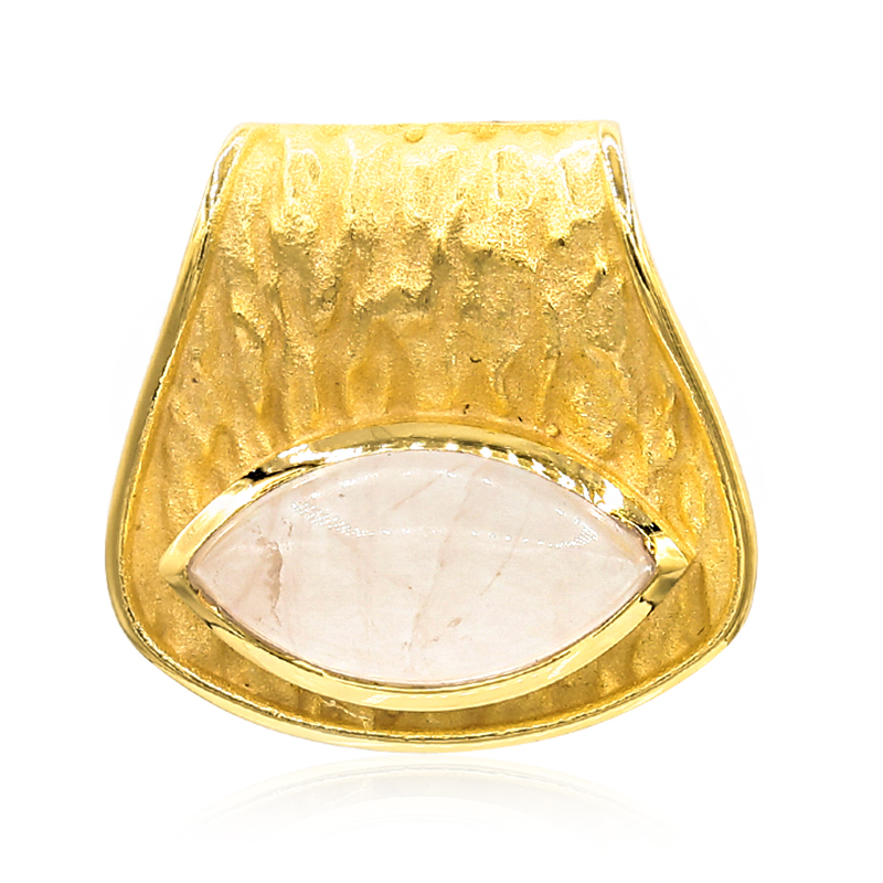 Rosenquarz-Silberanhänger (MONOSONO COLLECTION)