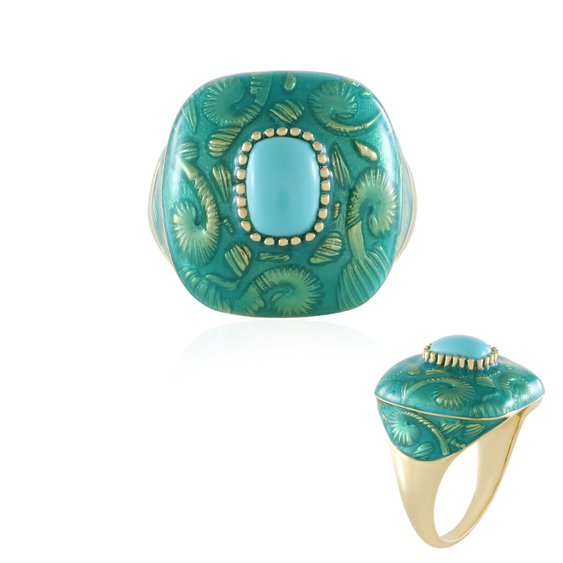 Sleeping Beauty-Türkis-Silberring (Adela Silber)