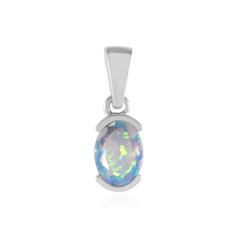 Welo-Opal-Silberanhänger